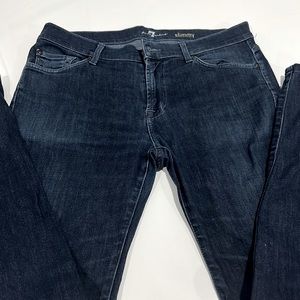 7 For All Mankind Dark Blue Slimmy Jean, 33